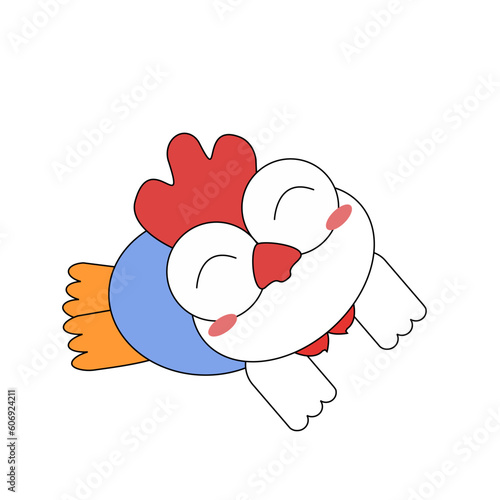 Chicken's cartoon vector compatible for any desain
