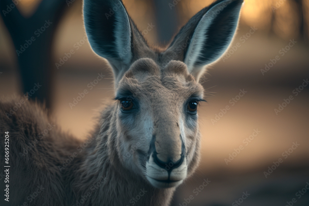 Close up shot of Kangaroo Generative AI