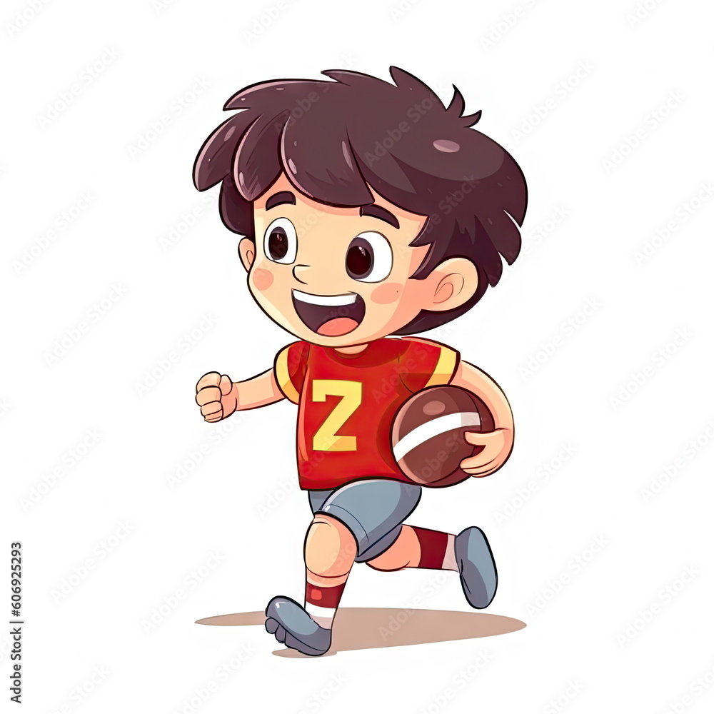 cartoon of american football boy cartoon of american football boy