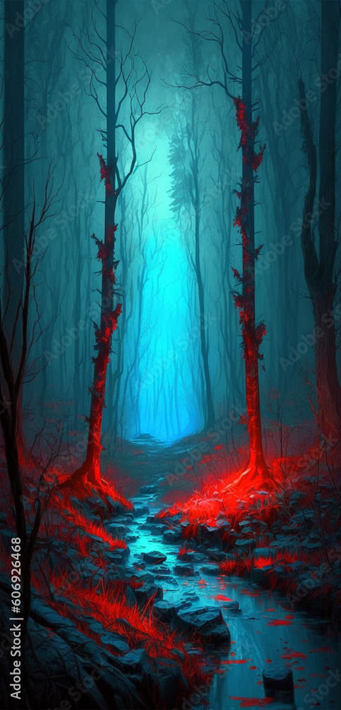 Fototapeta premium Beautiful magical landscape Generative AI