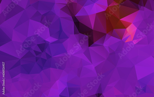 Purple Polygonal Mosaic Background, Creative Design Templates