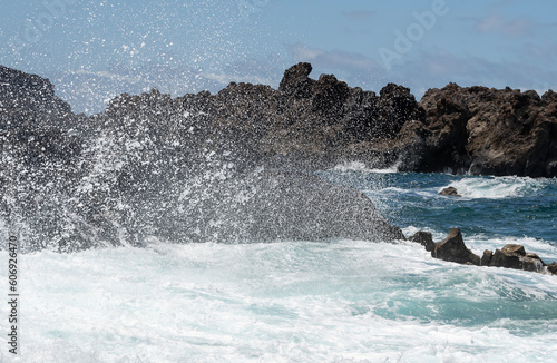 El Hierro, Pozo Las Calculas. Sea storm.