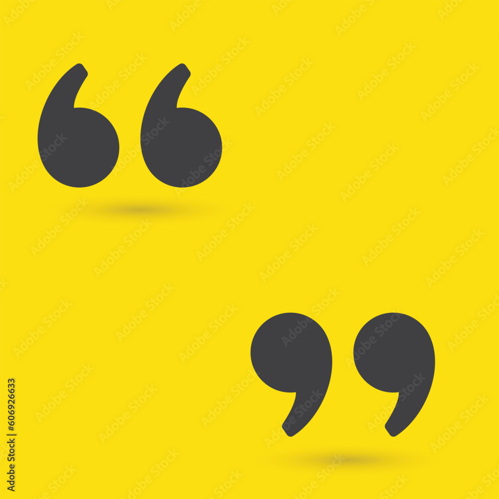 Speech icon. Dialog symbol. Chat quote sign. quotation marks vector template Speech icon. Dialog symbol. Chat quote sign. quotation marks vector template