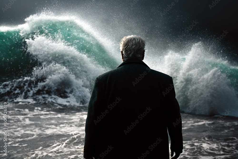 Fototapeta premium Portrait of a Strong man Generative AI