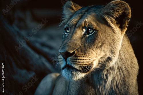 portrait of a lioness Generative AI