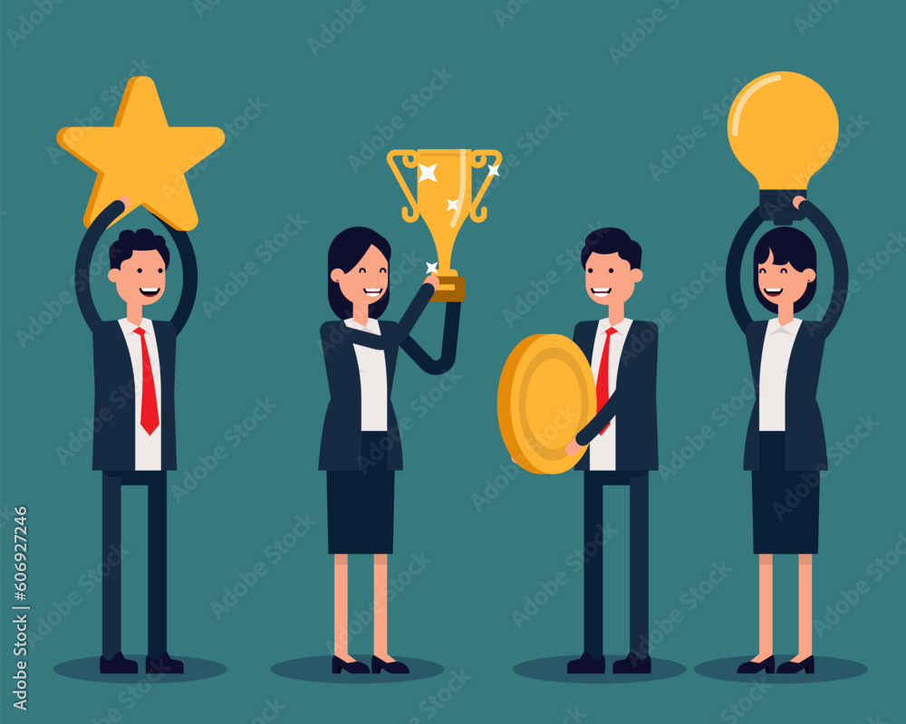 Office working character. Vector illustration business people concept Office working character. Vector illustration business people concept