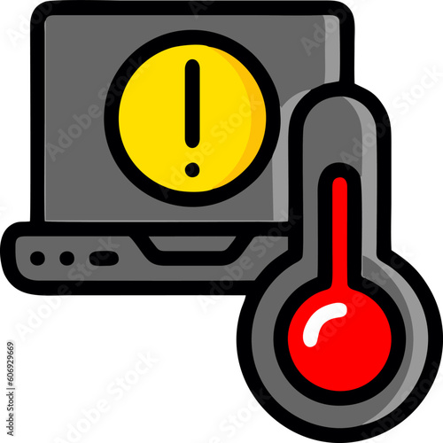 illustration vector graphic of computer icon-temperature