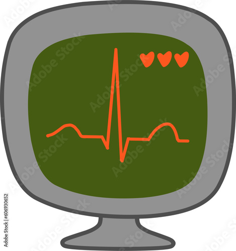 Electrocardiogram ecg ekg heartbeat vector illustration. Perfect to help explain about heart health.
