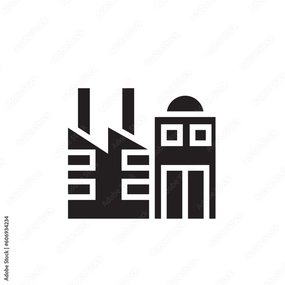 Factory Production Building Icon