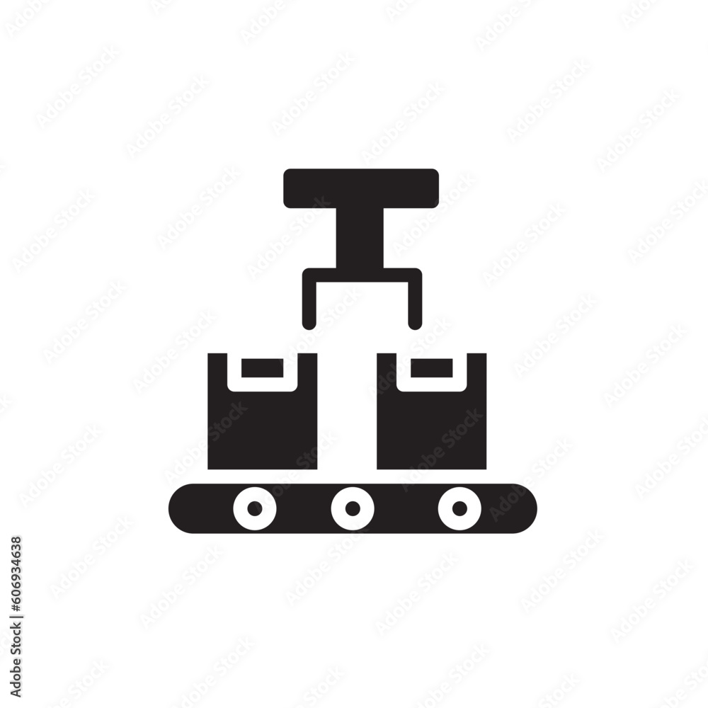 Robot Conveyor Machine Icon Robot Conveyor Machine Icon