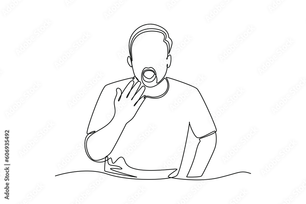 Continuous one line drawing taste expression concept. Single line draw design vector graphic illustration. Continuous one line drawing taste expression concept. Single line draw design vector graphic illustration.