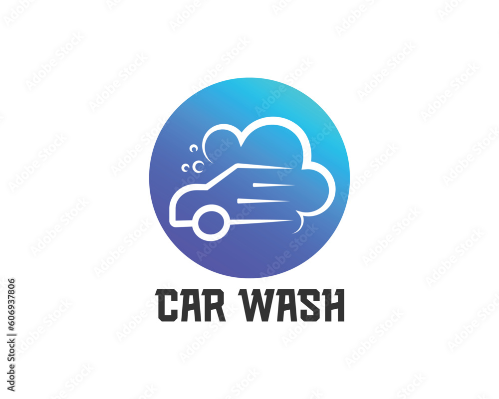 Car wash logo design illustration
