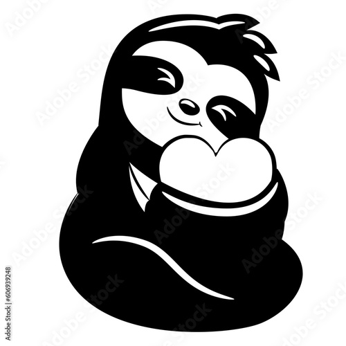 lazy sloth cartoon vector