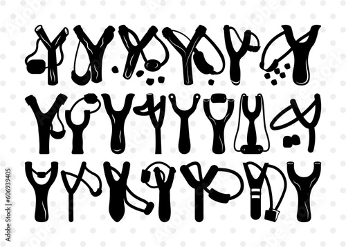 Catapult Slingshot SVG, Slingshot Silhouette, Hand Catapult Svg, Hand Slingshot Svg, Target Svg, Slingshot Bundle