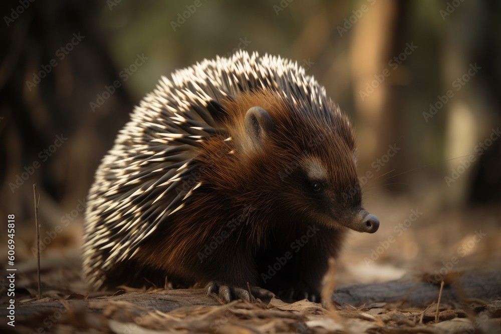 Fototapeta premium echidna, generative ai