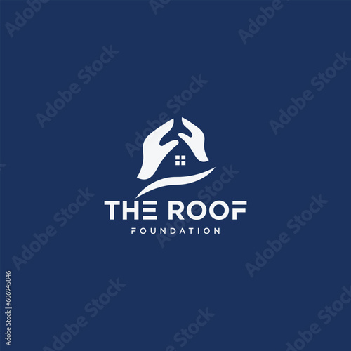 Roof Foundation Charity Logo Design For House Home Building Constructions For using any purpose very easy to edit vector template 
