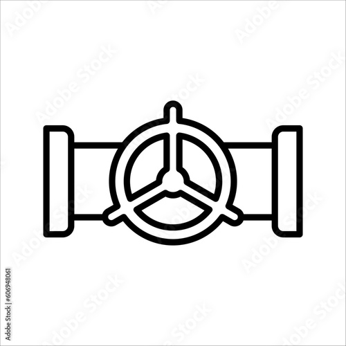 Pipe Icon, Pipe Fitting Icon, Water, Gas, Oil Pipeline, vector illustration on white background