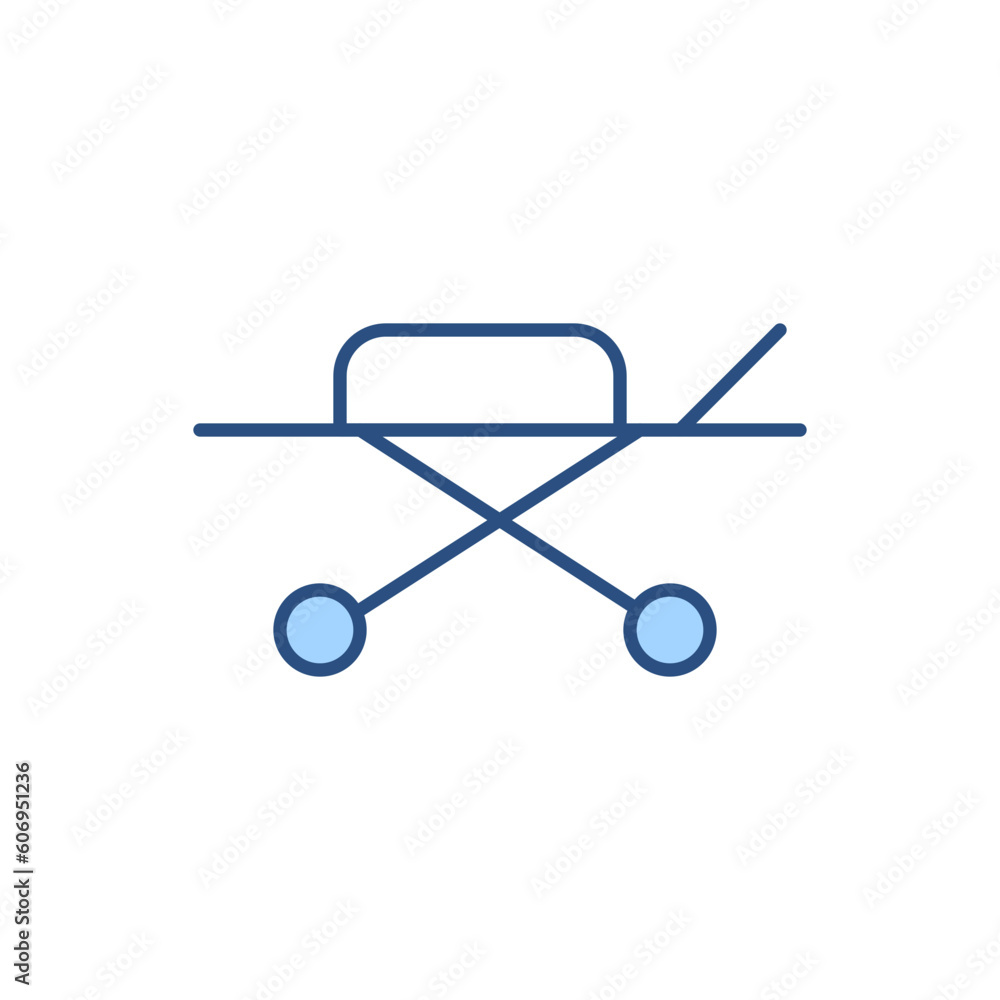 Hospital Bed related vector line icon. Isolated on white background. Vector illustration. Editable stroke Hospital Bed related vector line icon. Isolated on white background. Vector illustration. Editable stroke