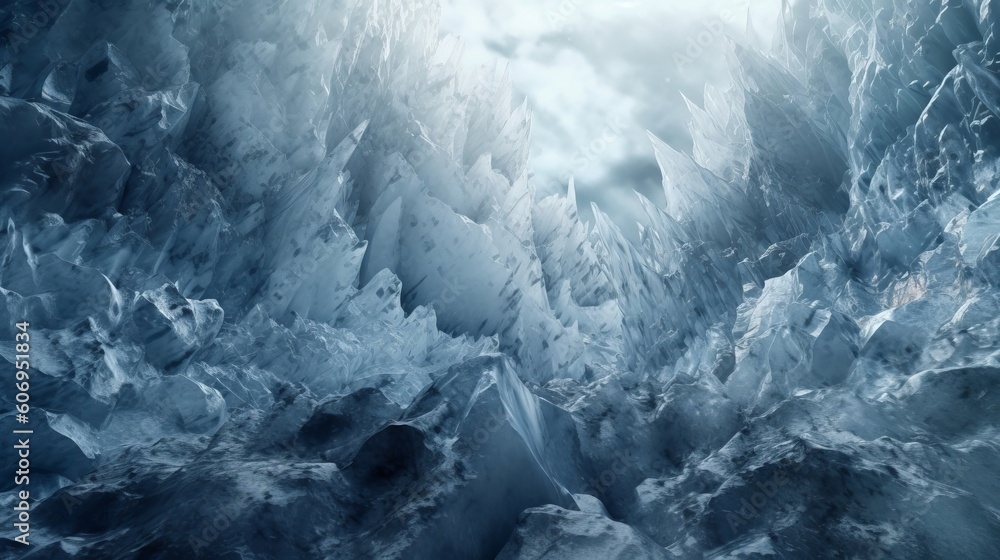 Unforgiving chilly surface of ice sheet. Creative resource, AI Generated Unforgiving chilly surface of ice sheet. Creative resource, AI Generated