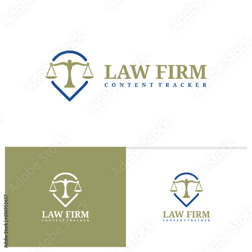 Law firm with point logo template, Creative Law firm logo design vector, Point logo concept