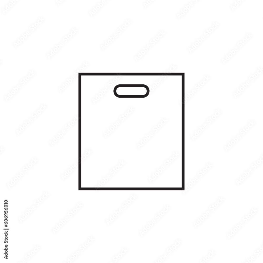 Shopping bag line icon, logo vector Shopping bag line icon, logo vector