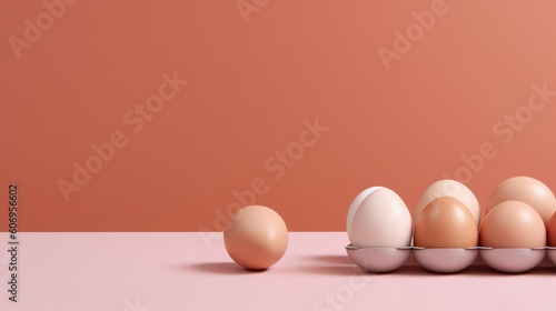 An image of eggs illustration background presentation template. Ai generative