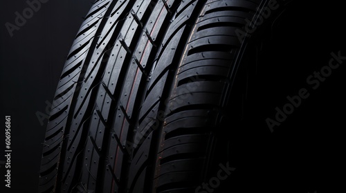 An image of tyre illustration background presentation template. Ai generative