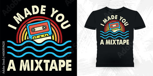 Summer Lover Funny Old School Hip Hop Retro Vintage Cassette Music Mixtape T-shirt Design