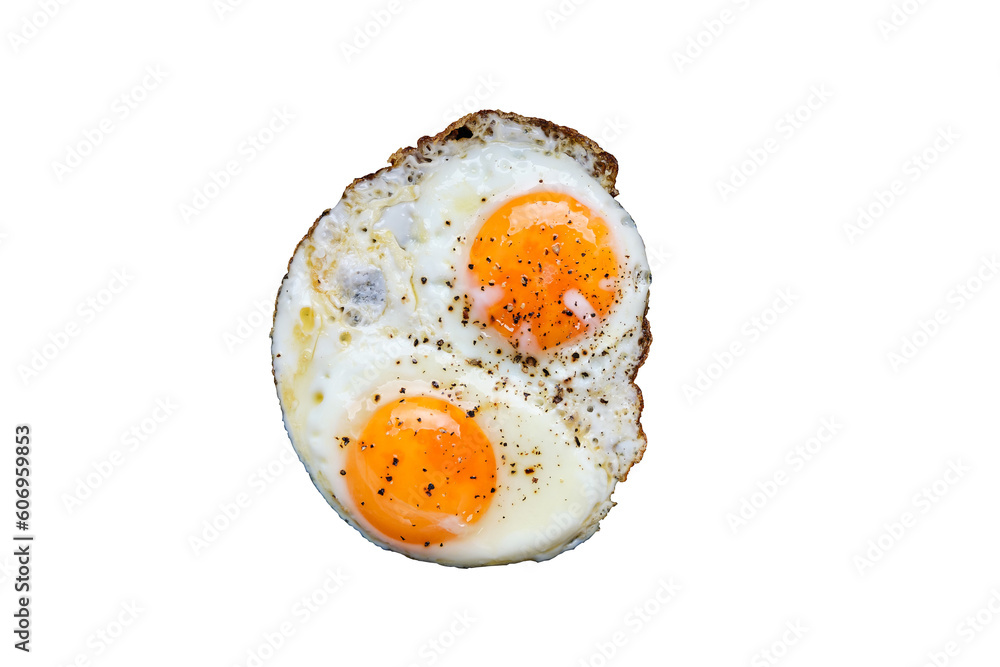 Fried egg on transparent background. Fried egg on transparent background.