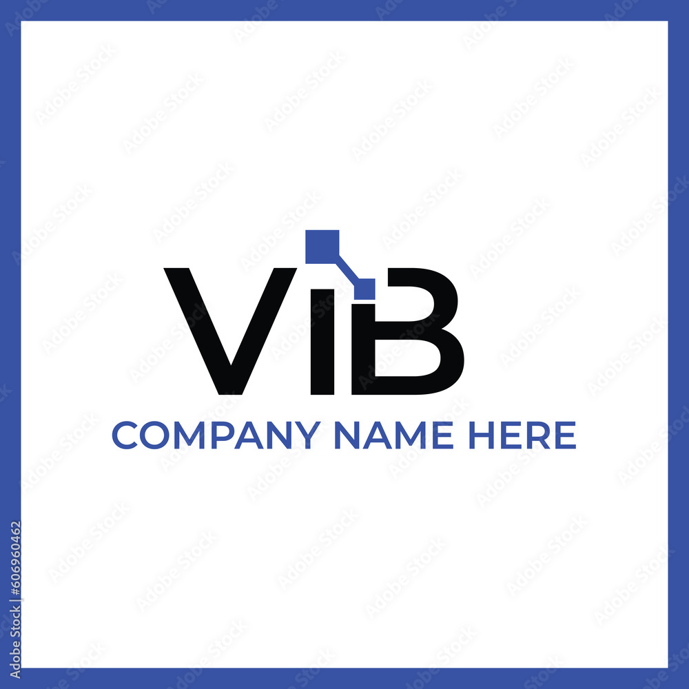 VIB abstract business growth logo design