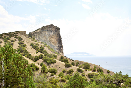 Mountain landscape. View of the valley and mountains in Crimea