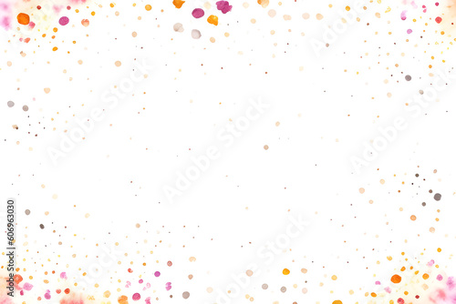 Abstract watercolor background with watercolor splashes on the outer edge
