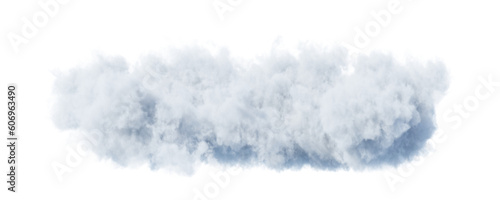 Cumulus and fluffy cloud shape with isolated on transparent background - PNG file, 3D rendering illustration for create and design or etc
