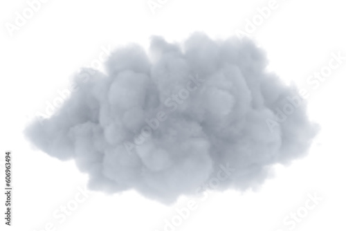 Cumulus and fluffy cloud shape with isolated on transparent background - PNG file, 3D rendering illustration for create and design or etc © EcoSpace