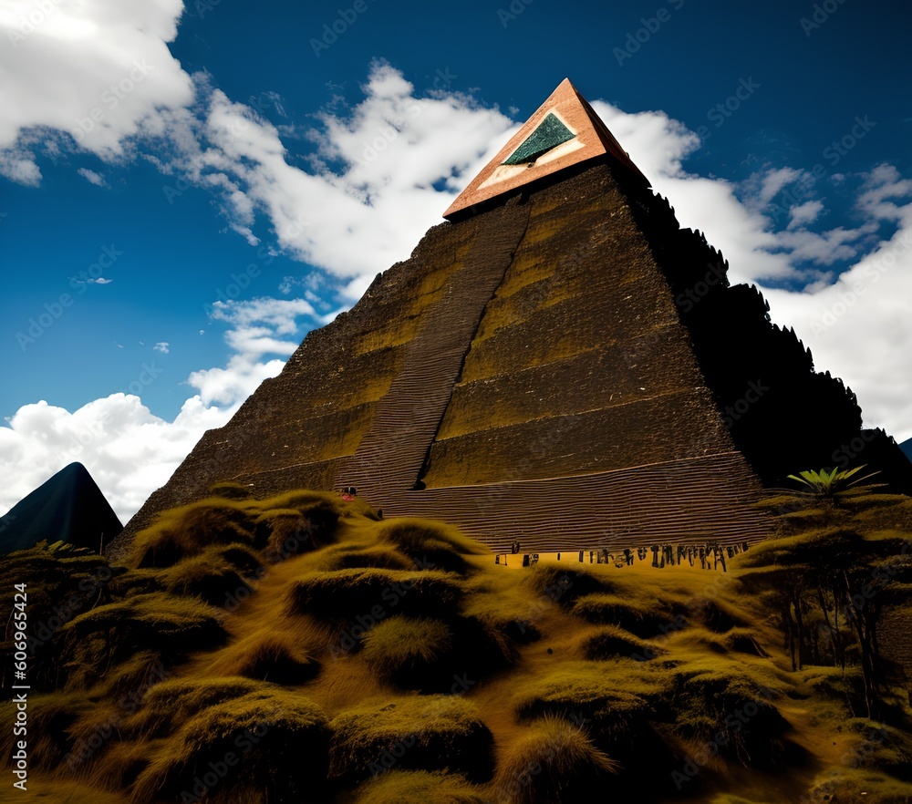 Pyramid of Incas, Generative AI Illustration
