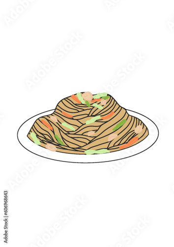 Pancit Canton Filipino Snack Illustration