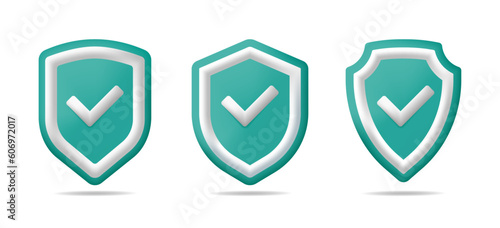 Shield 3d vector icon. Protection, security, guard, safety, shield, secure 3d icon vector.
