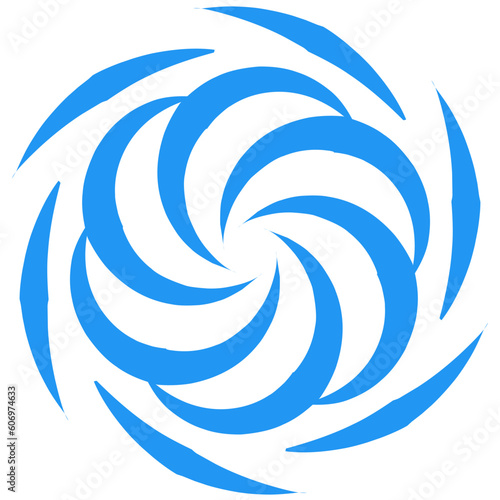 whirlpool vortex icon logo motive pattern element design