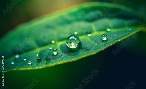 dew drops on plants -Ai