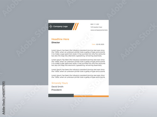 corporate letter head design template 
