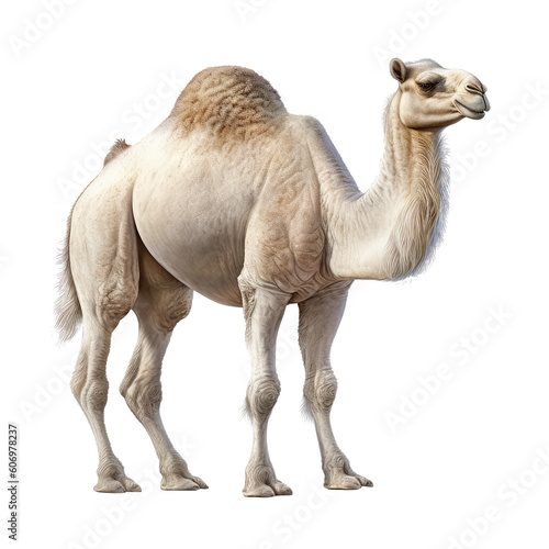 white camel isolated on white