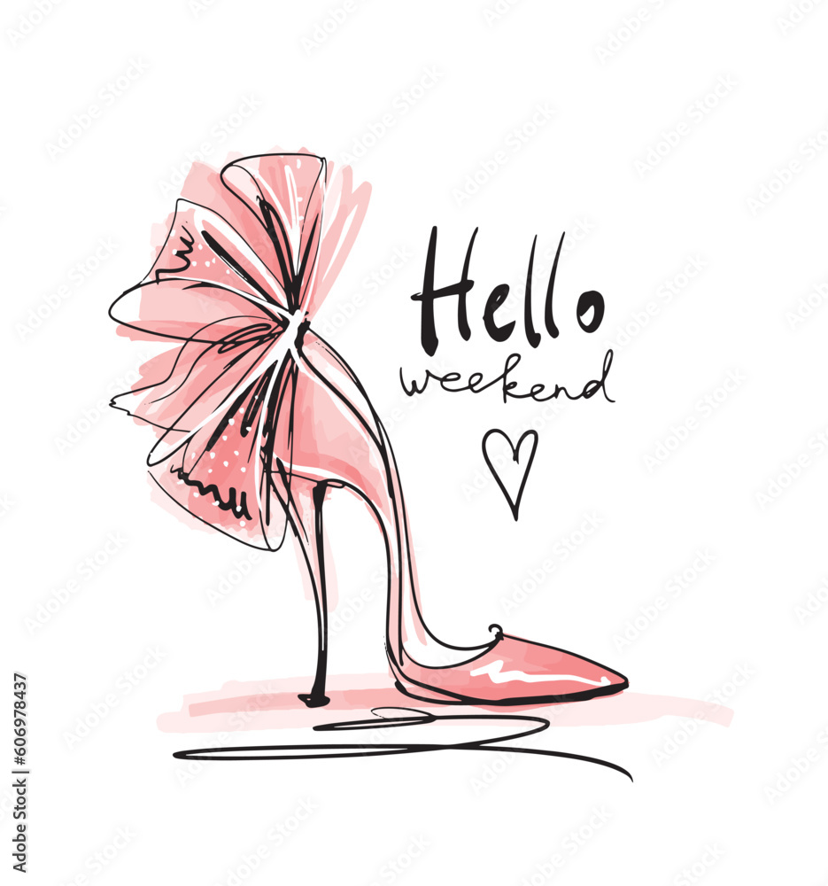 Ταπετσαρία Hello weekend, fashion quote