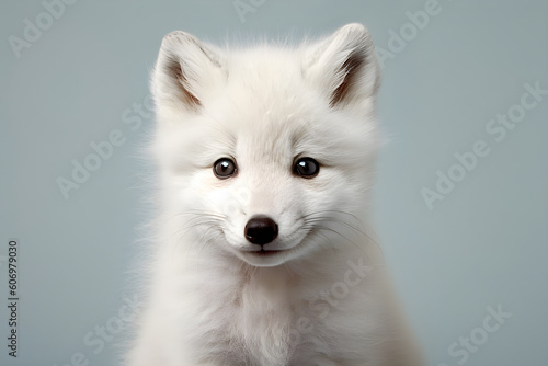 Arctic fox cub studio shot © sam