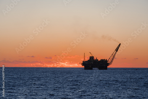Offshore Rig at Sunset © PauloMaria