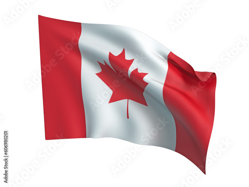 Canada Flag waving .Png transparency