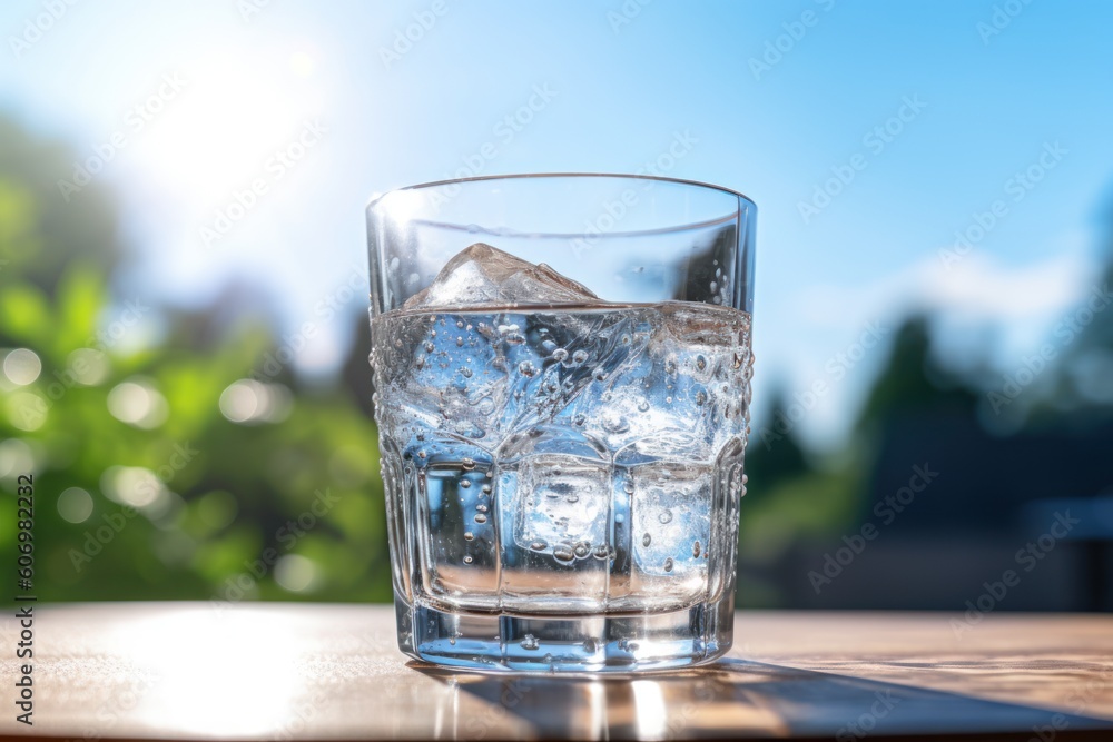 clear shiny glass with fresh drinking water, ai tools generated image clear shiny glass with fresh drinking water, ai tools generated image
