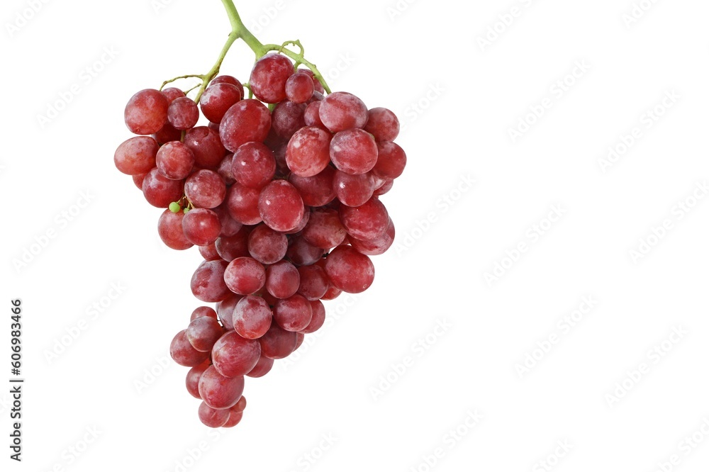 Red grapes isolated on white background with clipping path. Red grapes isolated on white background with clipping path.