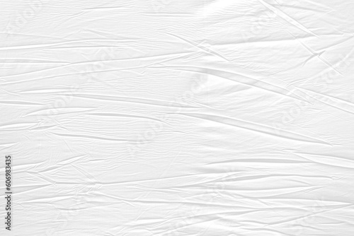 Abstract white wrinkled fabric texture for background. White crumpled cloth for backdrop.