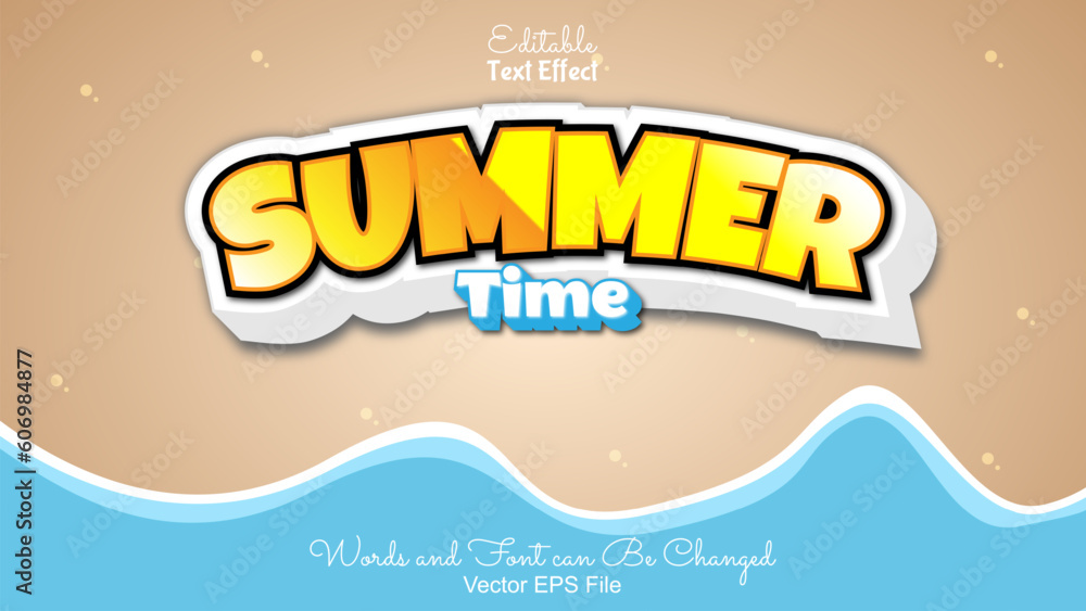 Summer Time Editable Text Effect Summer Time Editable Text Effect