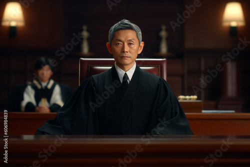 男性の裁判官のイメージ：AI生成画像